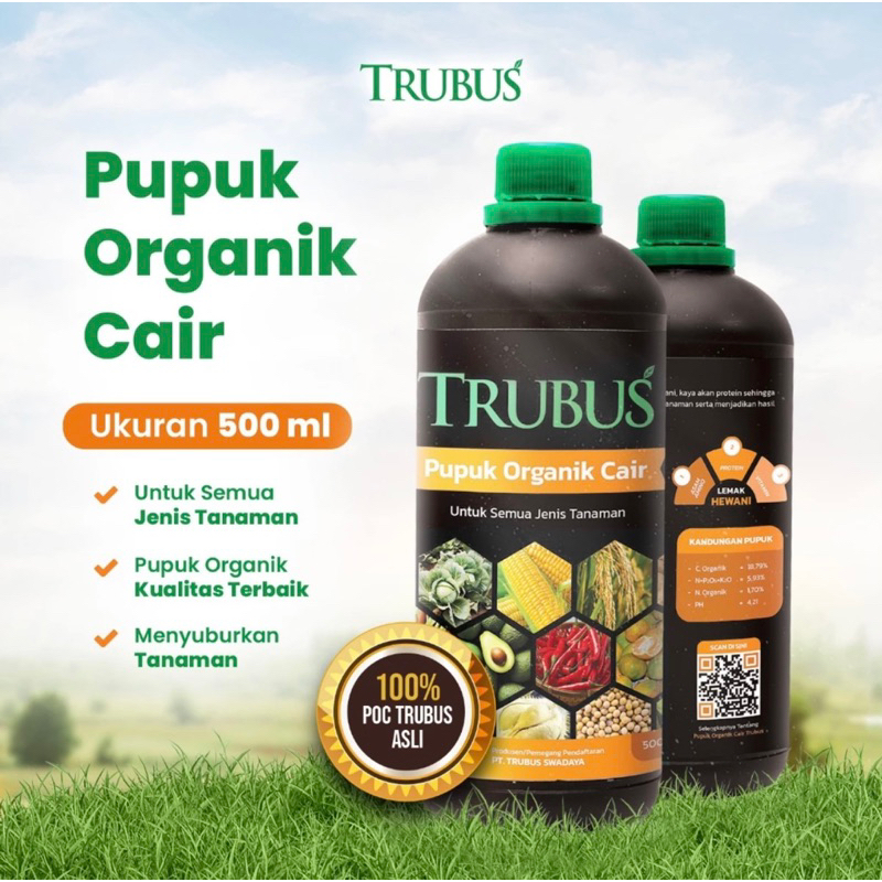 pupuk organik cair trubus 500ml / 1 liter