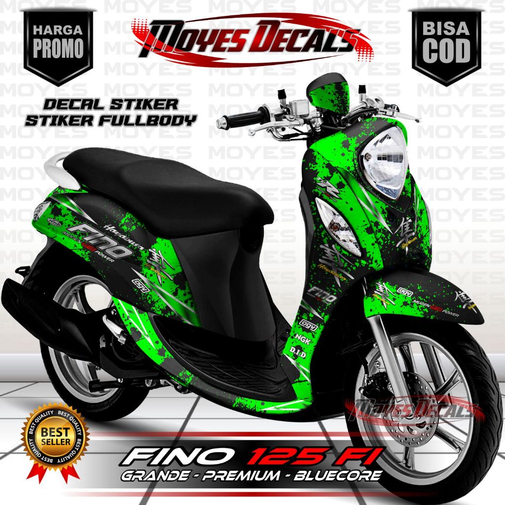 Decal Motor Fino 125 - Stiker Motor Fino 125 Fullbody Premium - Variasi Motor Fino 125 HAYABUSA
