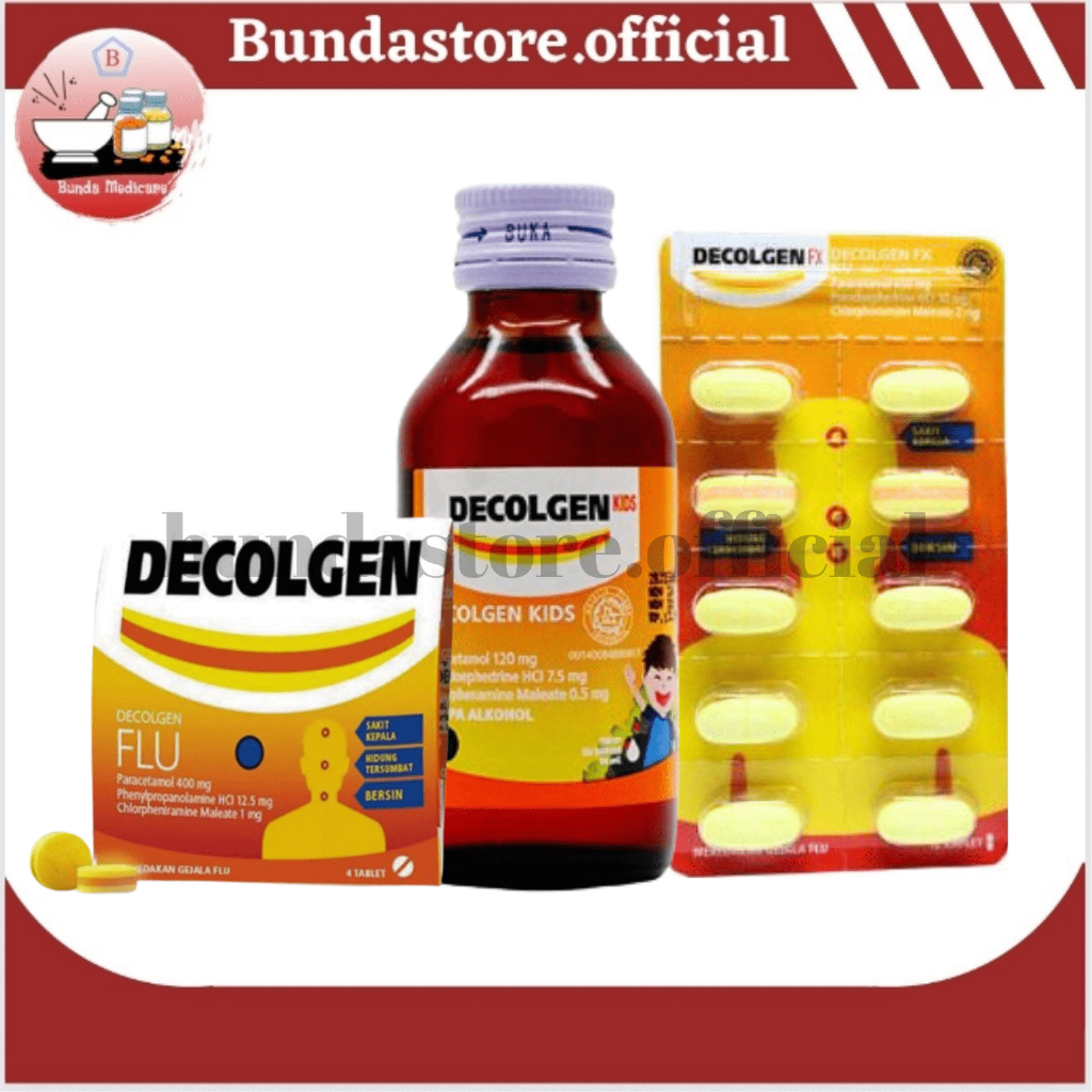 Decolgen - (Decolgen Tablet / Decolgen FX Tablet / Decolgen Sirup 60 ml) - Obat Gejala Flu