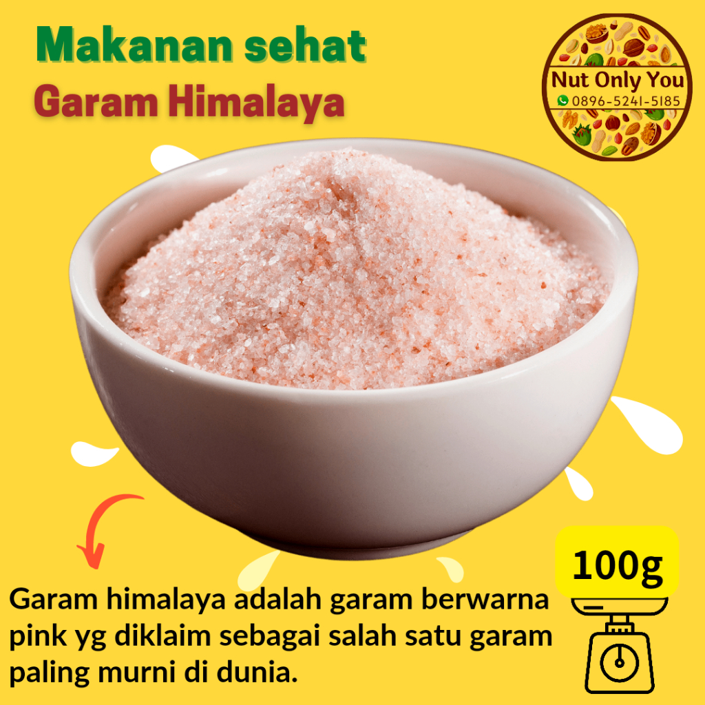 

Garam Himalaya Murni Pink Lava Rock Organik Himalayan Salt untuk Diet dan Anti Hipertensi 100 gram