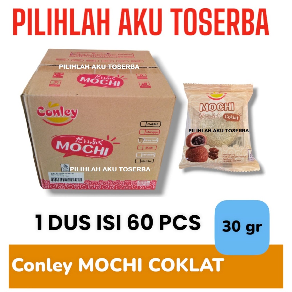 

Conley MOCHI Rasa CHOCOLATE / COKLAT - ( HARGA 1 DUS )