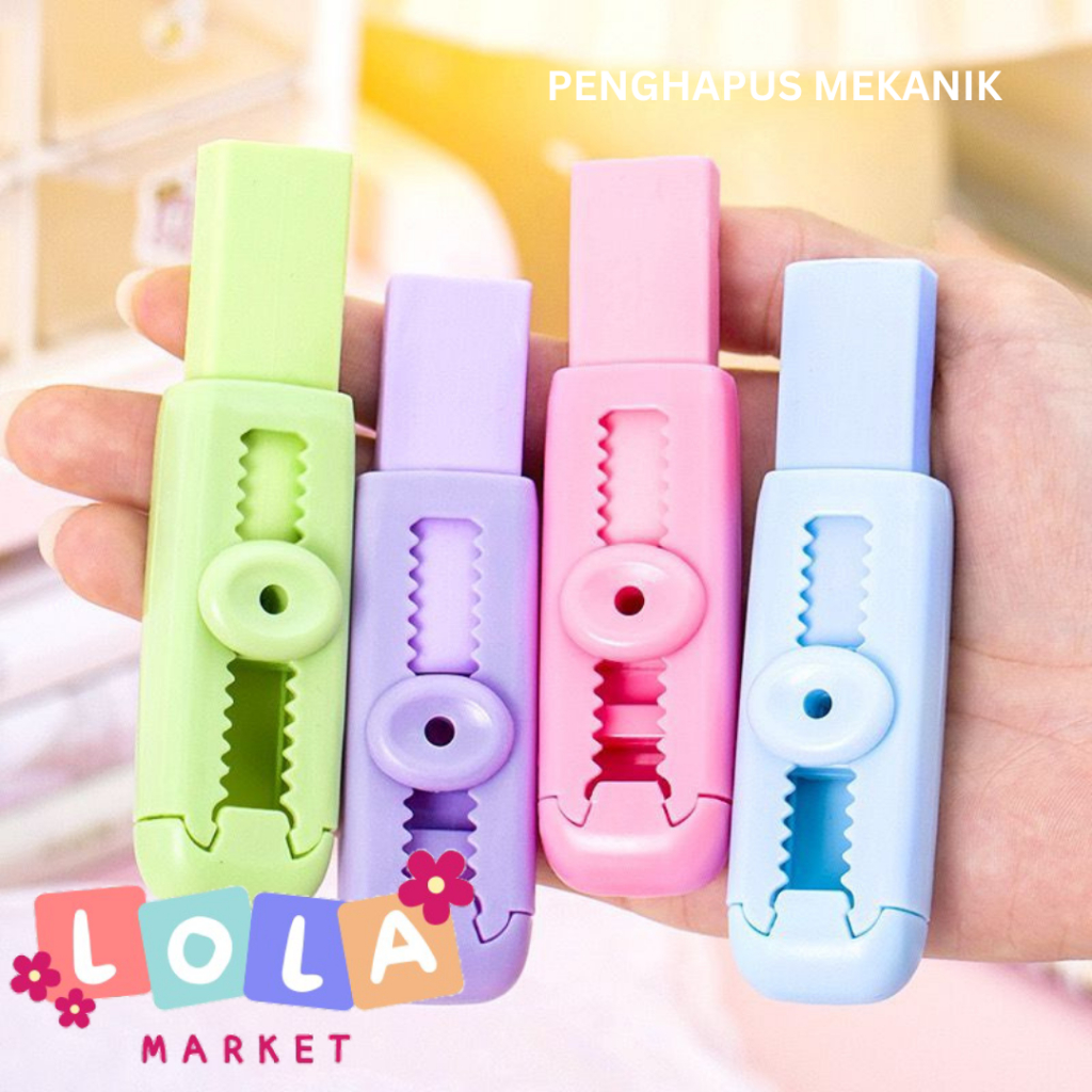 

Sliding Eraser/penghapus mekanis/penghapus mekanis warna-warni lucu/penghapus berkualitas tinggi terbuat dari bahan TPR+ABS