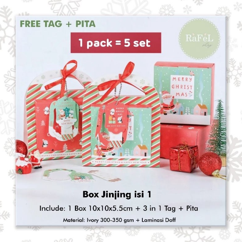 

MURAHV 5 Set Box Jinjing Natal 1 Toples 25 Gr Nyaman