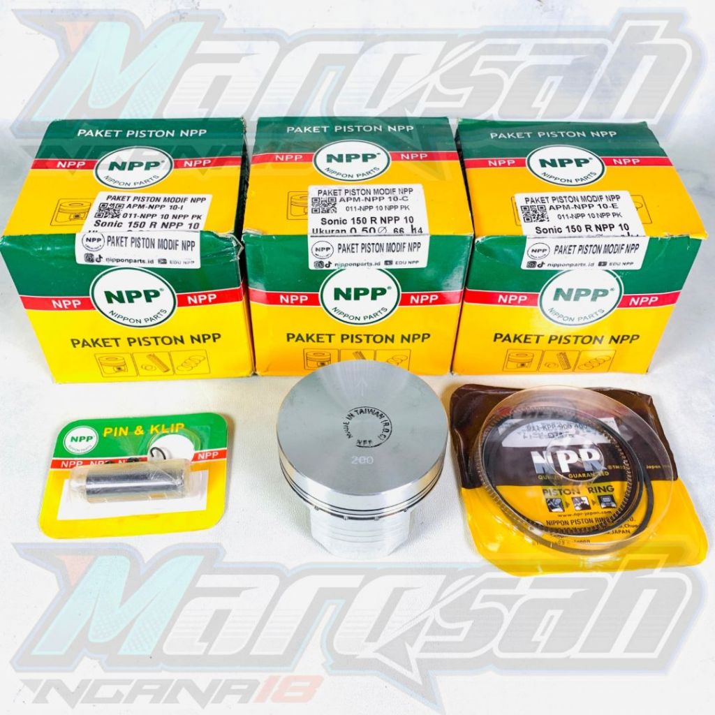 PISTON SONIC 150 R 65.5 66 66.5 67 67.5 PIN 14 NPP CUSTOME DOME 65.5 66 66.5 67 67.5 NPP 10 MARQSAH 