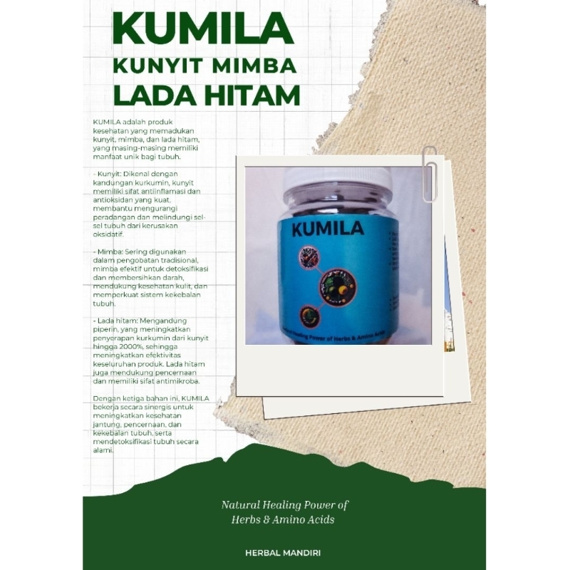 KUMILA Kunyit Mimba Lada Hitam 100 Kapsul