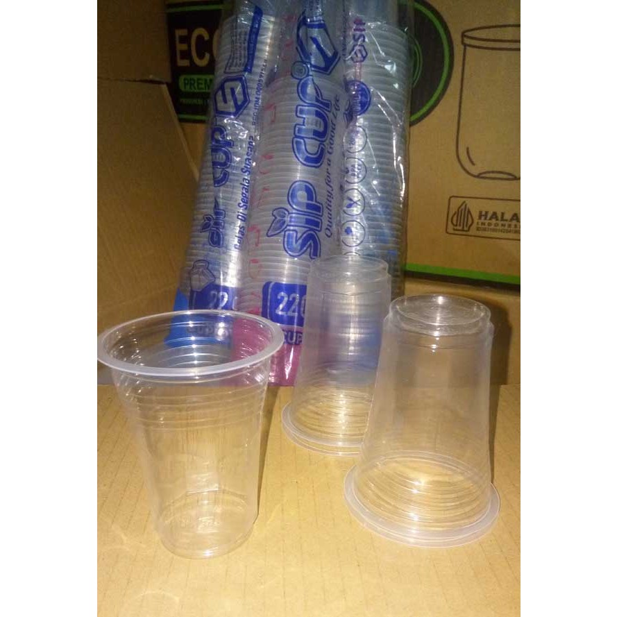 GELAS CUP PLASTIK KOPI / GELAS AQUA 220 ML / GELAS CUP PLASTIK 220 ML