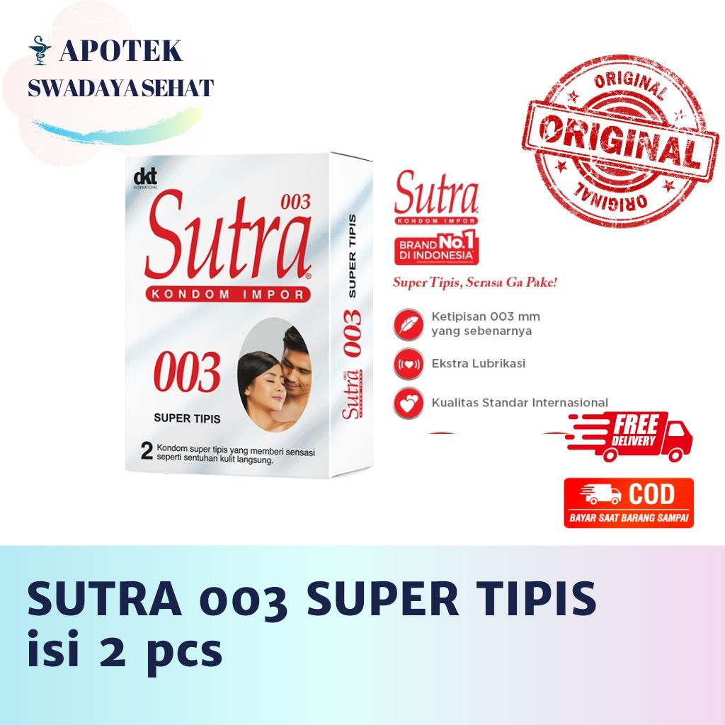 KONDOM SUTRA 003 0,03 - ISI 2PCS KONDOM TIPIS