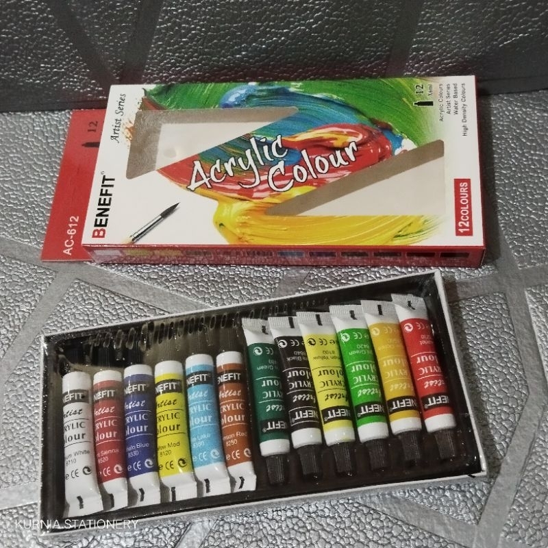 

SEDOZ (12 WARNA) Cat Acrylic/Acrylic Colour BENEFIT AC-612 Artist Series X6ml