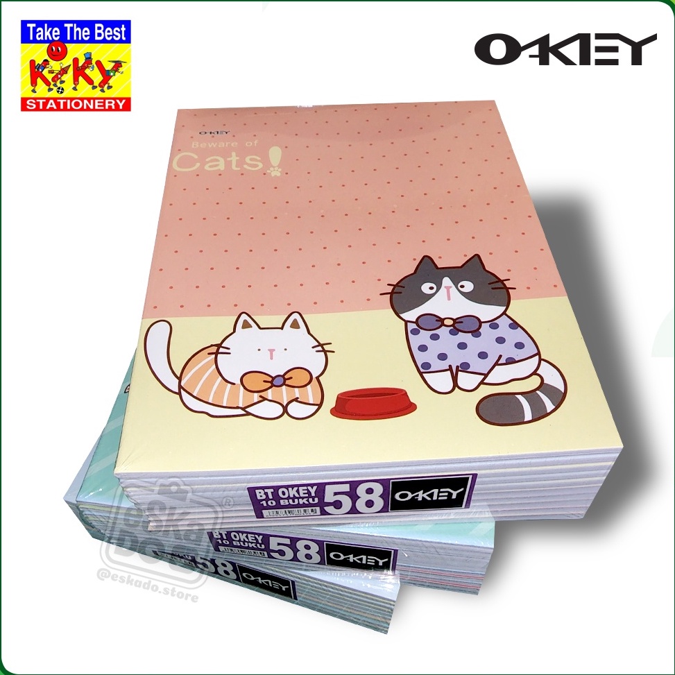 

CGSV176 OKEY Buku Tulis 58 Lembar 1 Pcs 1pack Buku Sekolah KIKY