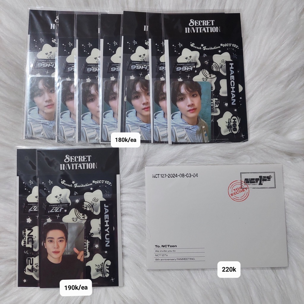 MD FANMEETING ANNIVERSARY NCT 127 DECO STICKER HAECHAN INVITATION CARD MARK