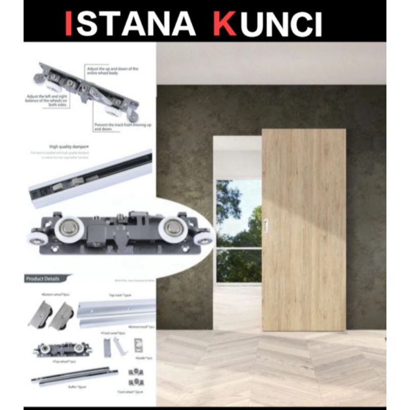 Rel pintu sliding ghost door / Rel pintu sliding magic door / Rel pintu sliding hidden 80 kg