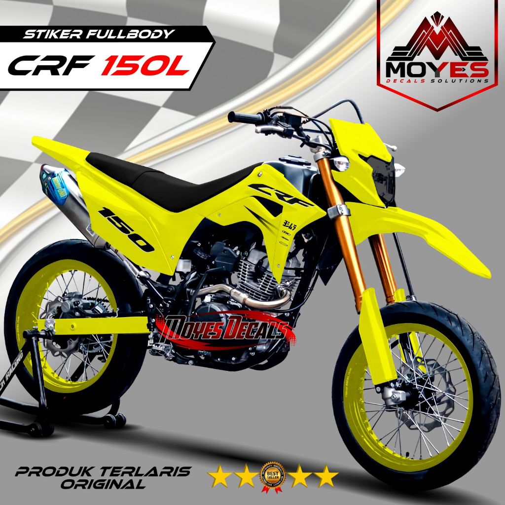 Decal Motor CRF 150L - Stiker Motor CRF 150L Fullbody Premium - Variasi Motor Honda CRF 150L 1 WARNA