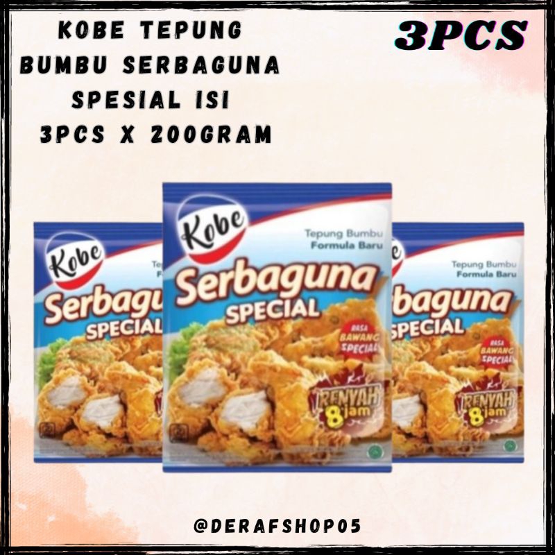 

Kobe Tepung Bumbu Serbaguna Spesial Isi 3pcs x 200gram