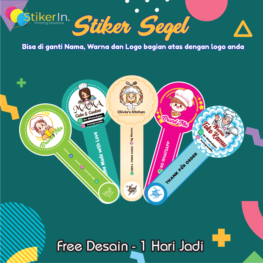 

STIKER SEGEL / STIKER SEGEL KEMASAN TOPLES / STIKER SEAL / Bisa Custom Gratis Desain Proses Cepat