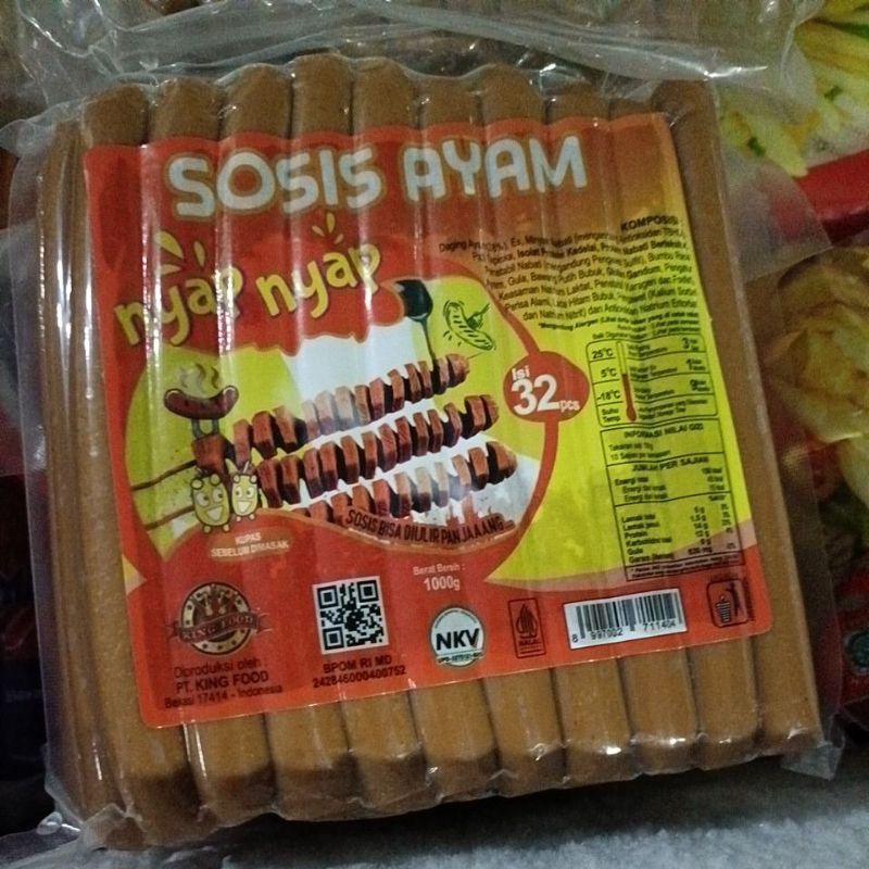 

sosis ayam nyap nyap 1kg isi 32pcs