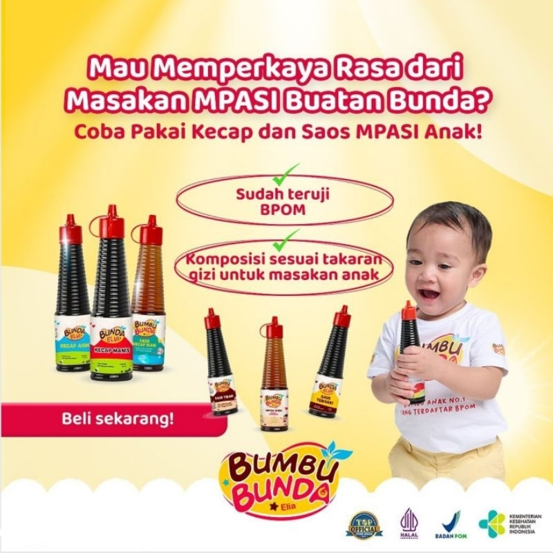 

BUMBU BUNDA BY ELIA Kecap Manis Organik Saos Tiram Minyak Wijen / Bumbu Masak Organik untuk Anak