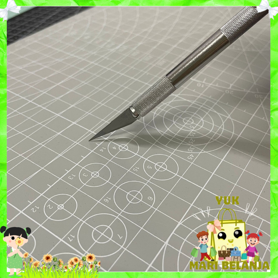 

YMB Pisau Ukir Seni 5 isi Cutter Hobby Crafting Art Knife Metal Handle Blade Pisau Bonsai Sayat Ukir Pen Cutter Set Mata dan Gagang Art Knife