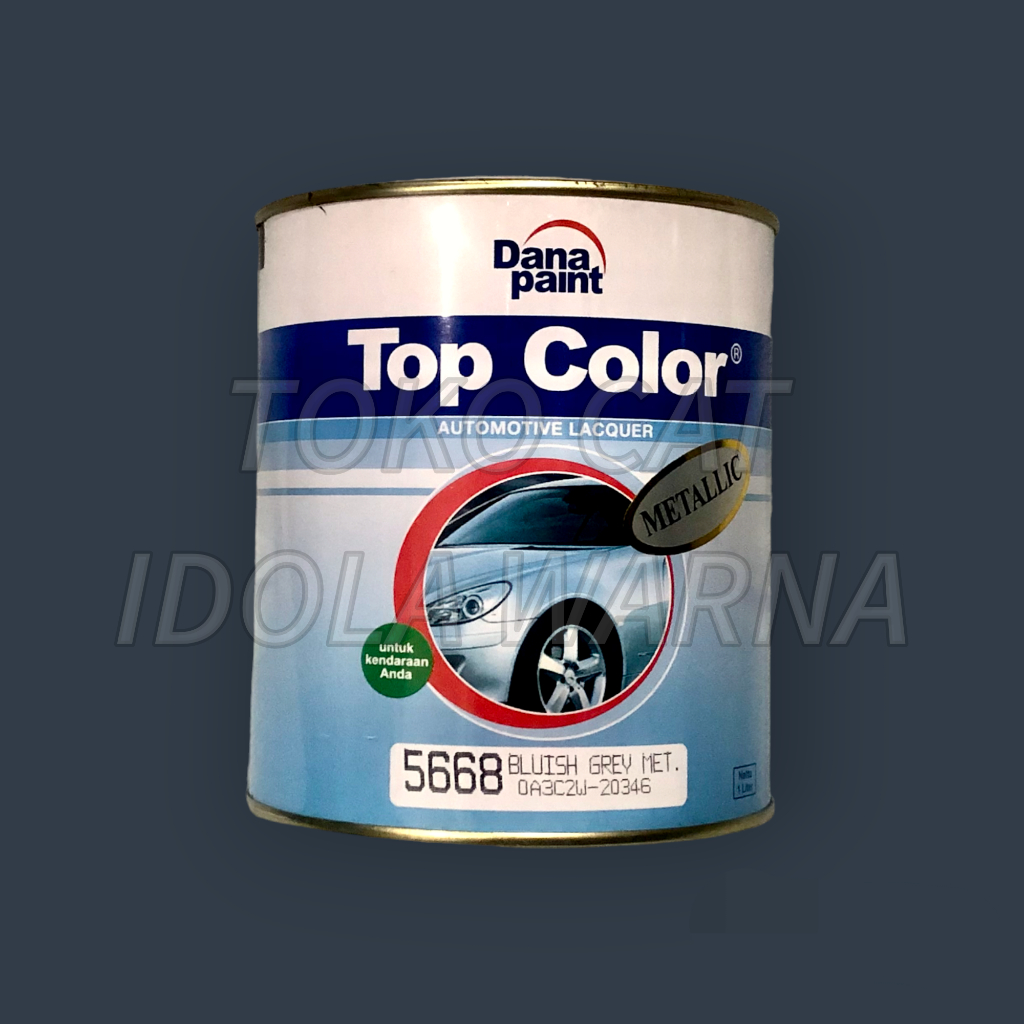 CAT DUCO/NC TOP COLOR METALLIC  - Warna Bluish Grey Met 5668 / Kemasan Kaleng