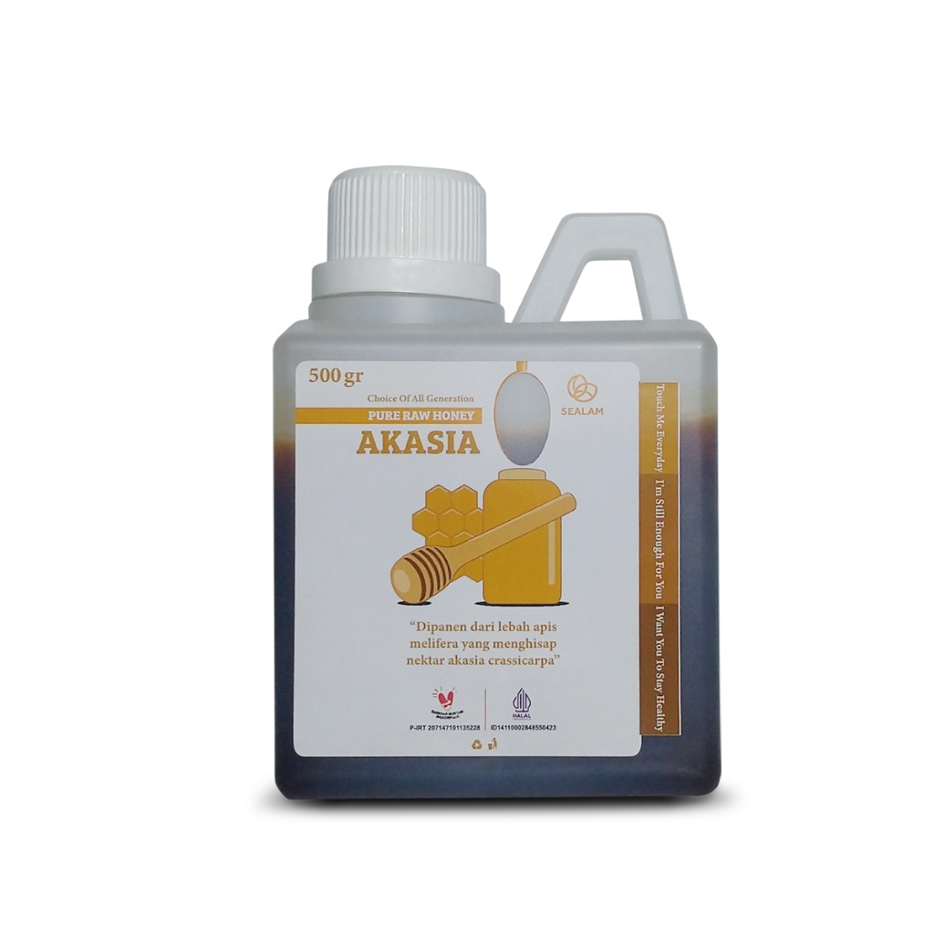 

Sealam - Madu Akasia Grade A 100% Pure Raw Honey 500gr Dipanen Dari Peternak Lebah Sumatera