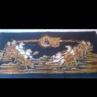 Lukisan batik Karno Tanding ukuran 180X90