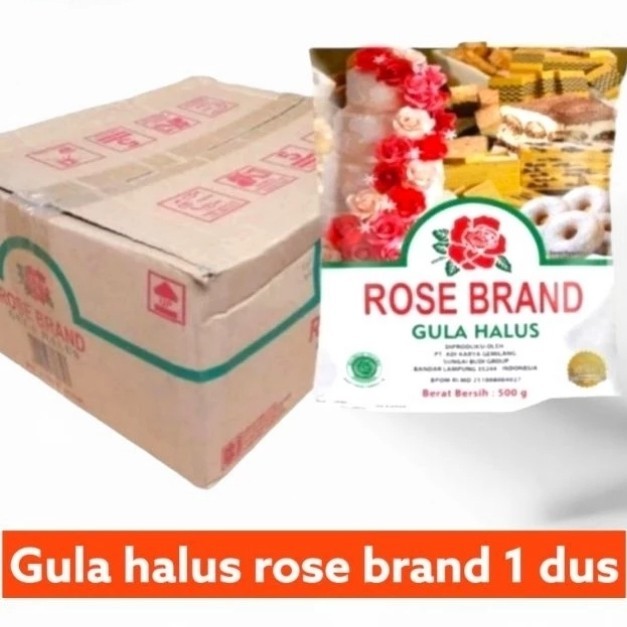 

1 DUS Gula Bubuk Halus Rose Brand 500 Gr ( ISI 20 PCS × 500 GR ) / CTN