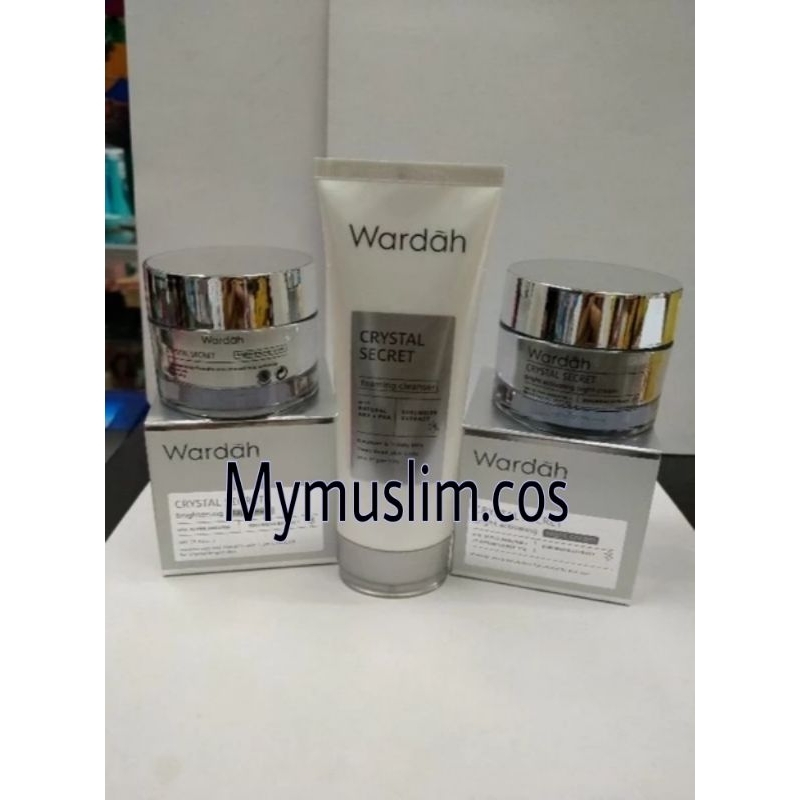 COD Wardah Cristal Secret Paket Penghilang Flek Hitam/Pemutih Kulit Wajah