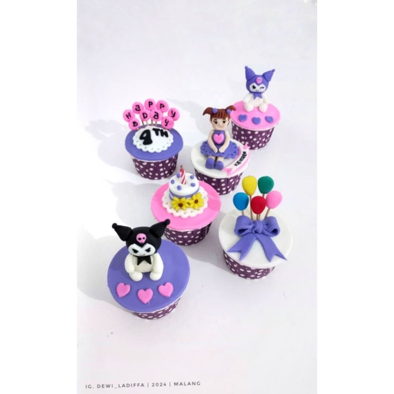 

Custom Cupcake 1 set isi 6 cupcakes cantik, unik dan lucu