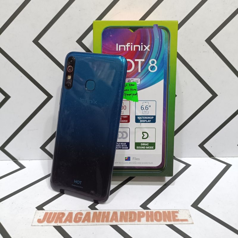 Infinix Hot 8 4/64GB Hp Second Bekas - Langsung Cek Deskripsi