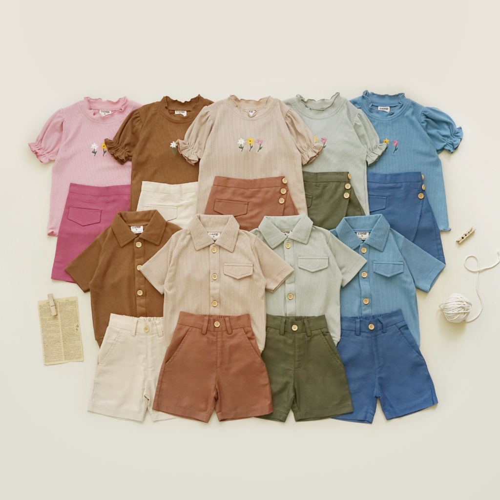 baju setelan couple anak perempuan lakilaki / lb353 lb354