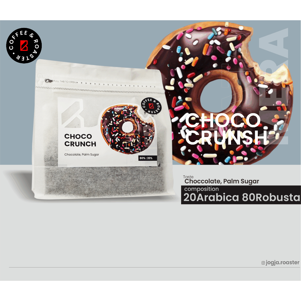 

Biji Kopi House Blend Robusta 80% Arabika 20% "Choco Cruns" 200 gram | Roast Bean