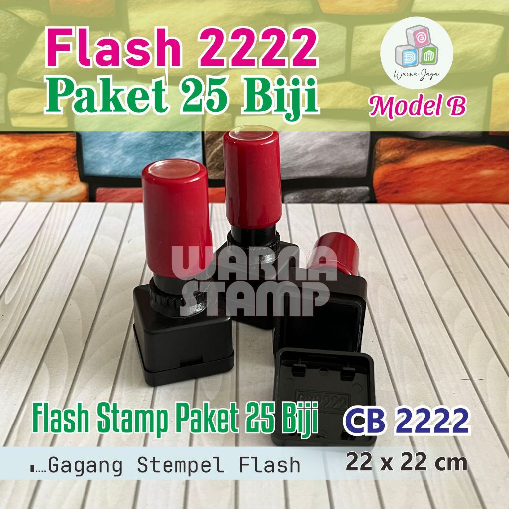 

Gagang Stempel Flash 2222 mm Model B / Paket 25 Biji / Gagang Stamp Flash Sama Sisi / Hanya Gagang Saja