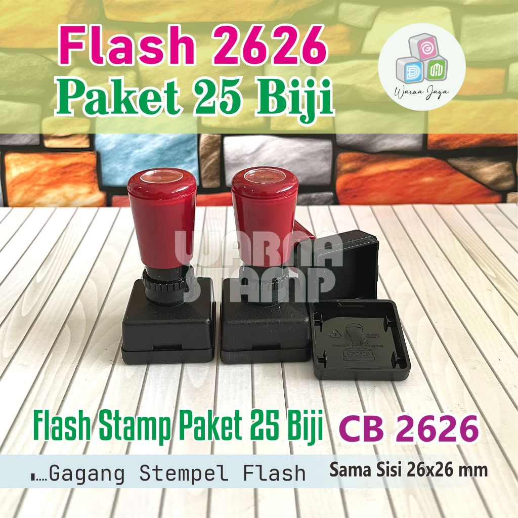 

Gagang Stempel Flash 2626 mm Paket 25 Biji / Gagang Stamp Flash Sama Sisi / Hanya Gagang Saja
