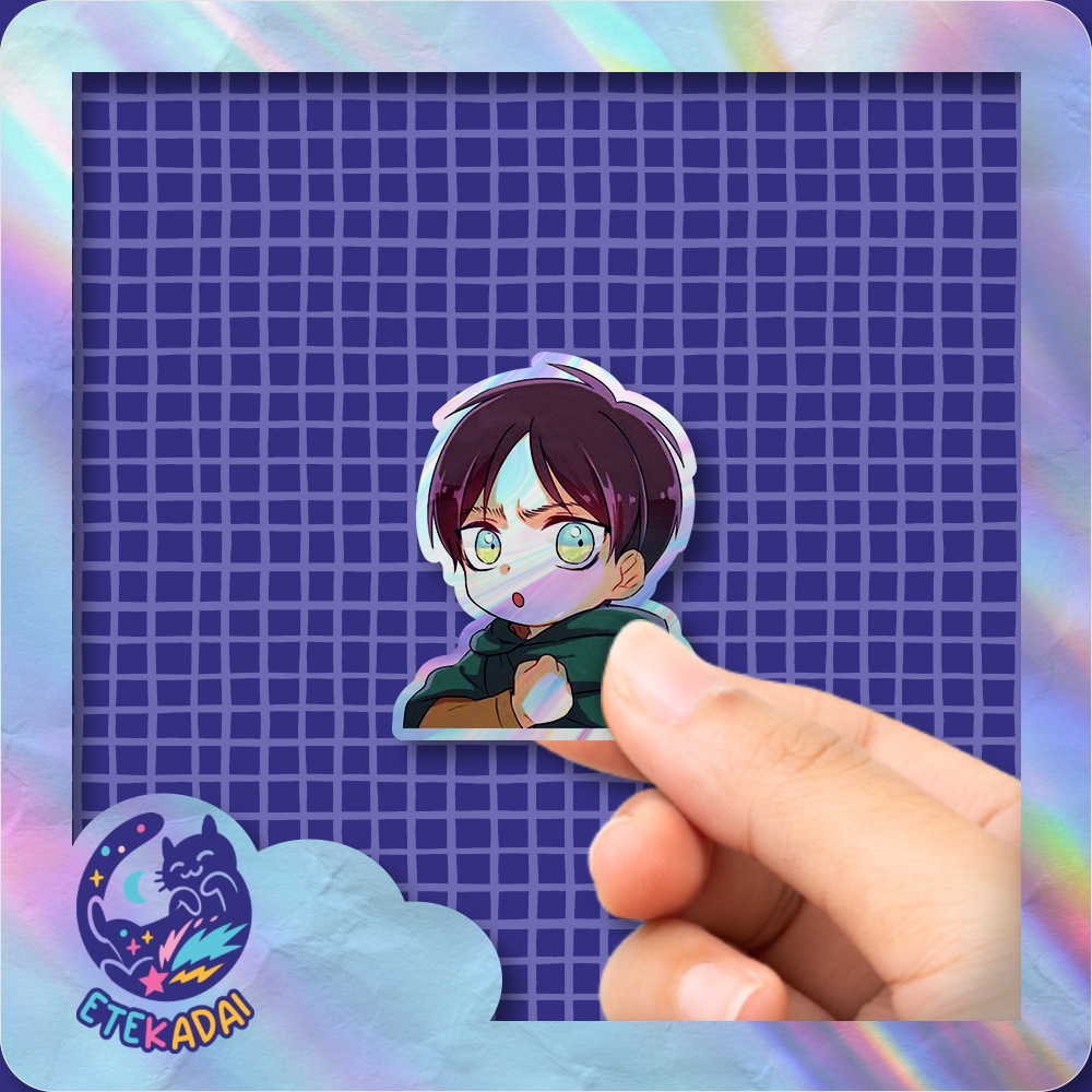 

Stiker Hologram Anime Singeki No Kyujin Attack On Titan Eren Yeager