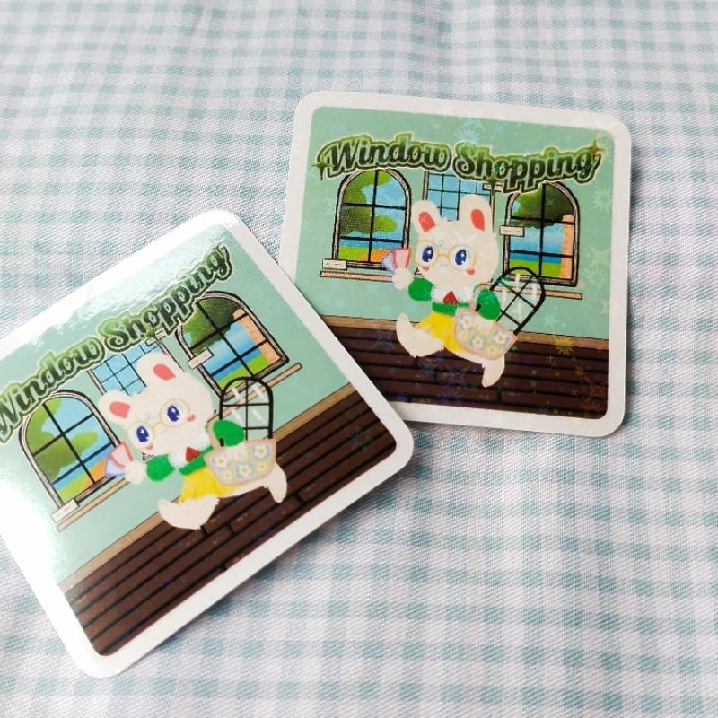 

stiker kelinci window shopping - aftersale CF18
