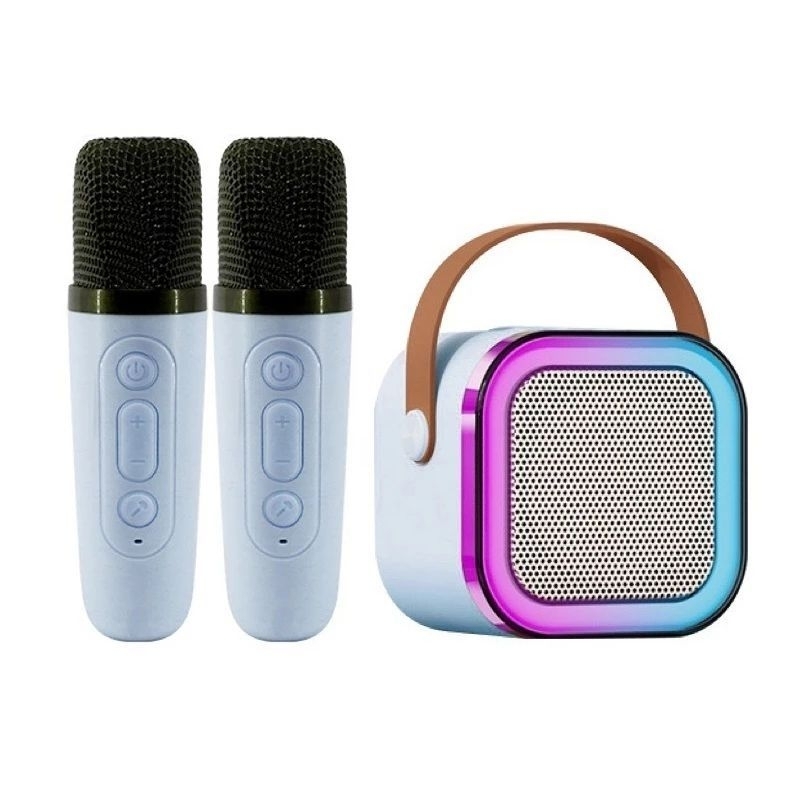 Speaker Karaoke Nirkabel K12 Rumah KTV Mini Bluetooth Portabel dengan Mikrofon Bluetooth Karaoke K12