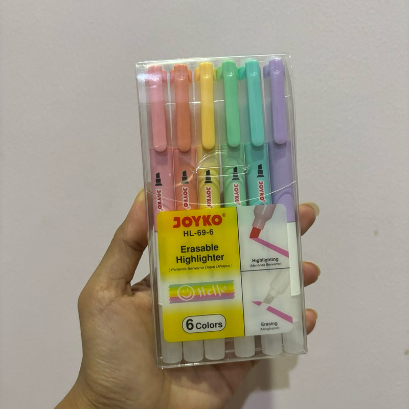 

Joyko Erasable Highlighter HL-69-6 Stabilo Bisa Dihapus