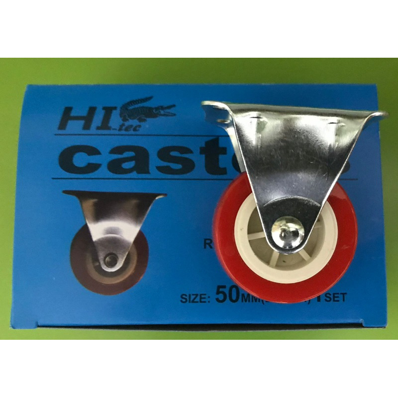 Roda Kursi/Roda Kastor/Roda Karet Gepeng Merah Mati 2"