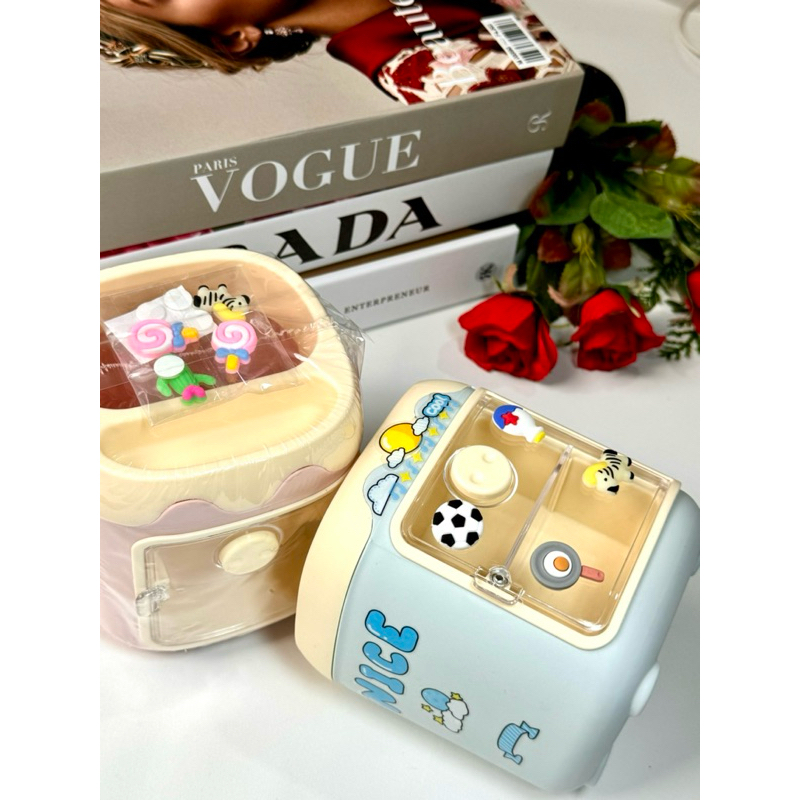 

tempat pensil Kotak Penyimpanan Alat Tulis Tempat Pulpen Gel Brush Organizer Meja Laci 2 Tingkat Serbaguna