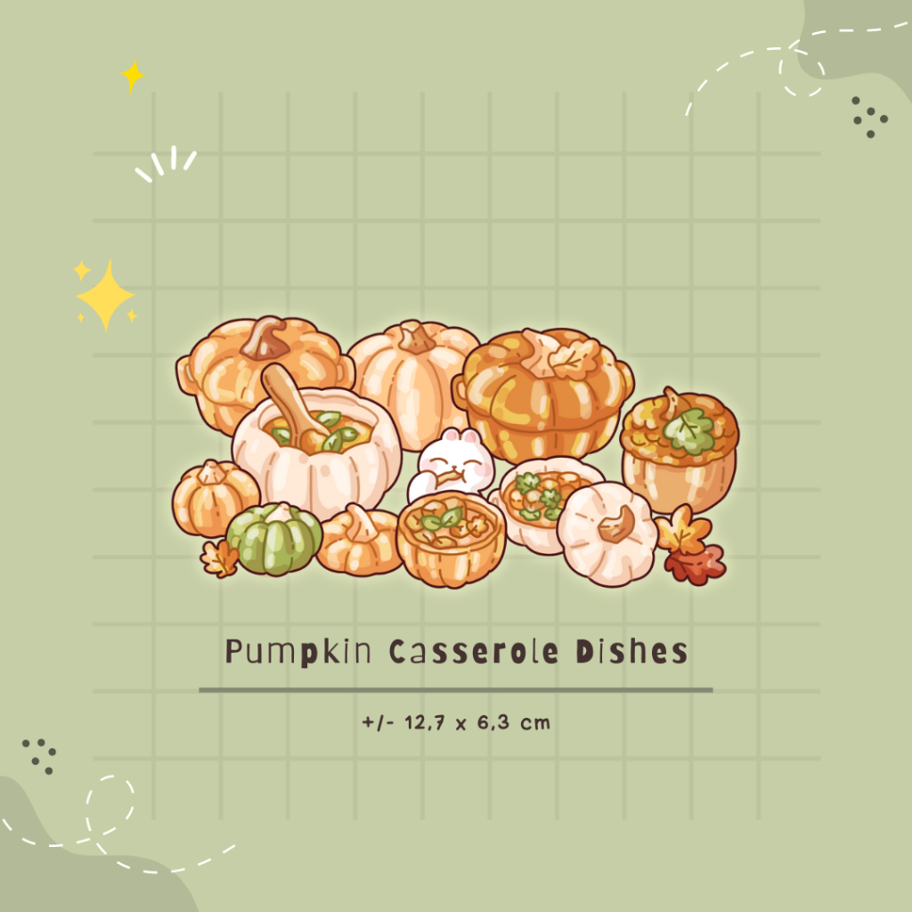 

Pumpkin Casserole Dishes Sticker Aesthetic