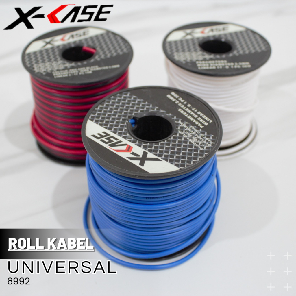 Kabel Lampu Bodi Motor Mobil Original Xcase 2.5mm Dan 5mm Kabel Otomotif Body Universal Motor Mobil