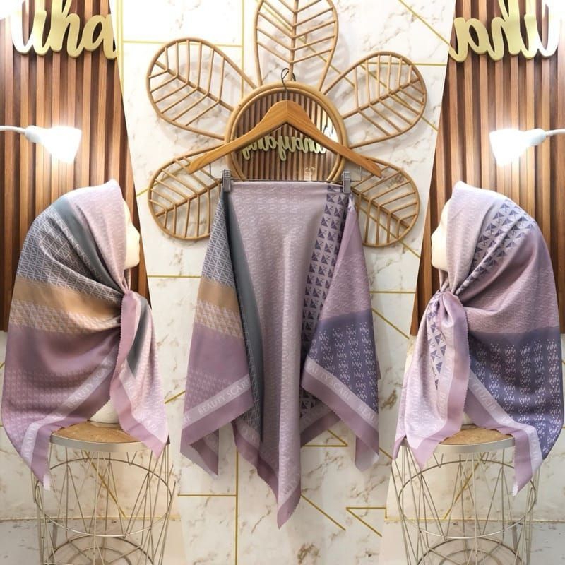 HIJAB SEGI EMPAT MOTIF JR BEAUTY TERBARU PREMIUM VOAL LASER CUT MUDAH DI BENTUK MEWAH ISTIMEWA DIHIJ