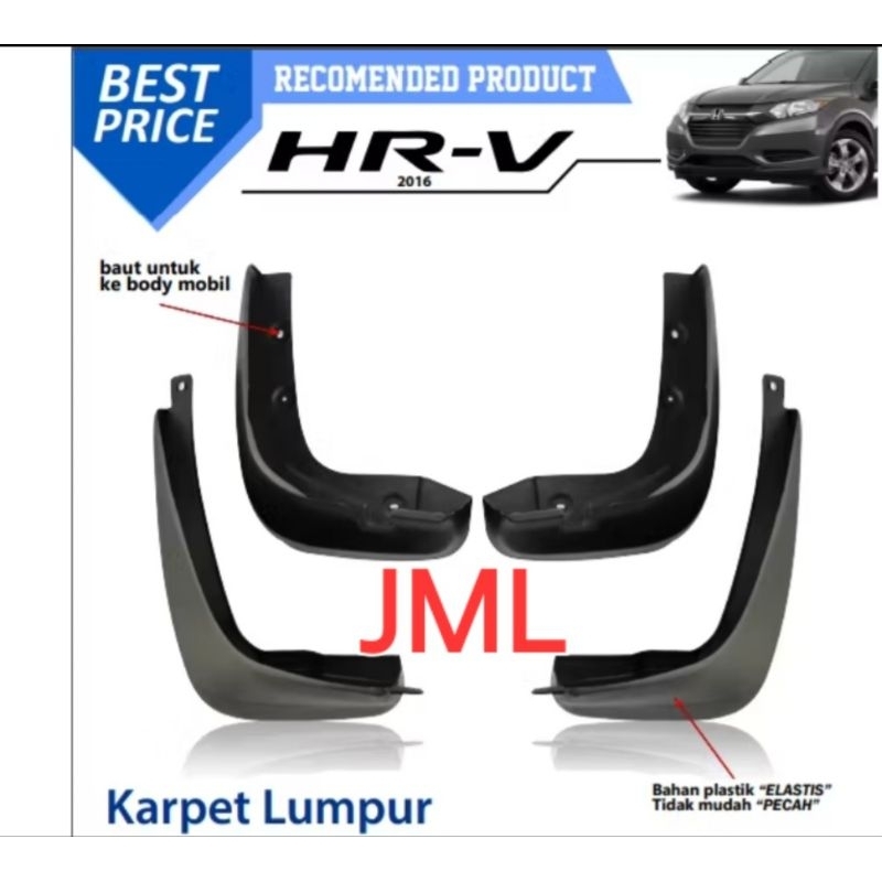 Mudguard karpet roda karpet lumpur HRV lama 2015 - 2021.