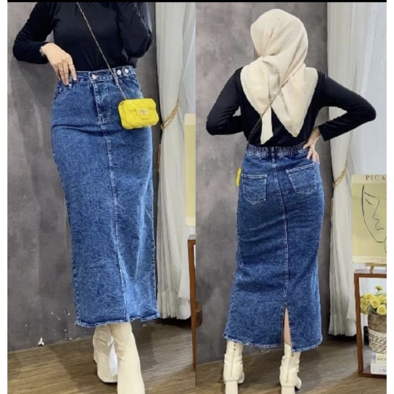 ROK JEANS TEANA / ROK JEANS / ROK JEANS SKIRT