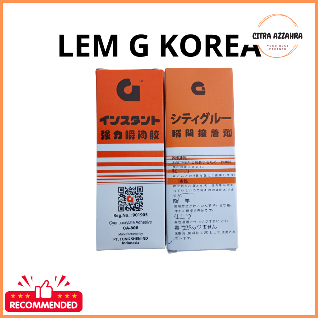 

Lem korea G original / asli grade 1 / Power glue / super glue