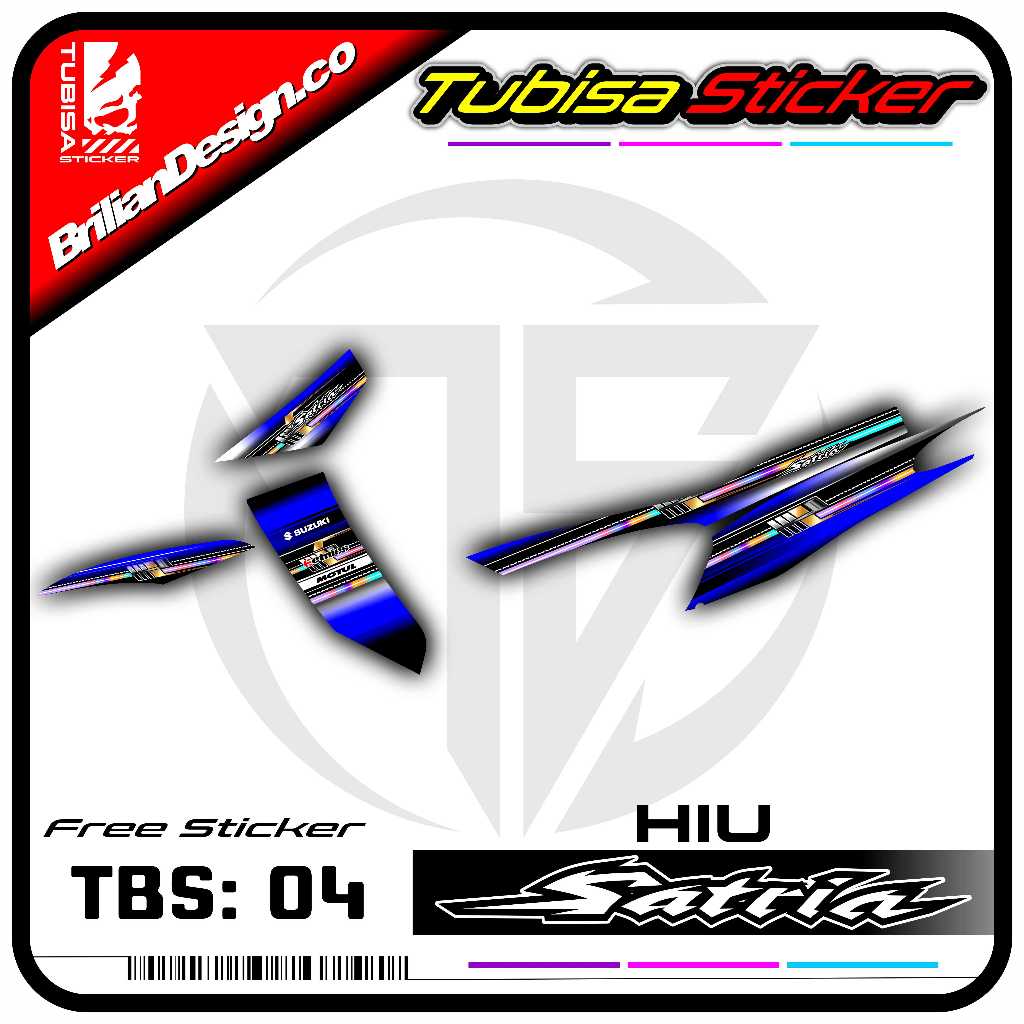 Sticker Striping Satria Hiu Semi Full - Stiker Striping Variasi Motor Satria Hiu. TBS.04