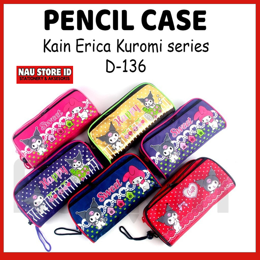 

Tempat pensil Resleting Kuromi / Kotak Pensil Kulit Kuromi/ Tempat pensil Erica 2159/ D136 - ATK - KOTAK PENSIL