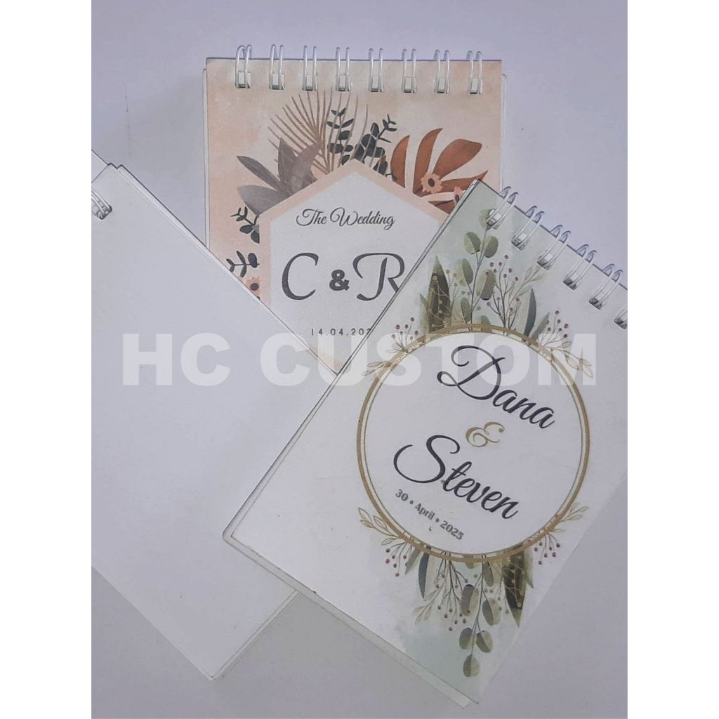 

NOTEBOOK SPIRAL NOTEPAD BUKU CATATAN SOUVENIR WEDDING RING ATAS A7 MURAH FREE PLASTIK