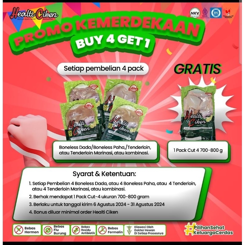 

promo healti ciken free ayam pot 4
