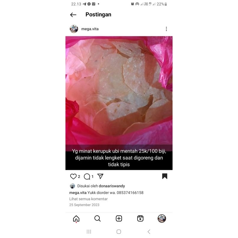 

Kerupuk Ubi Khas Pariaman