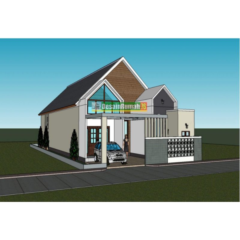 PAKET DESAIN RUMAH 12x30, Desain rumah minimalis, jasa desain rumah, gambar rumah murah